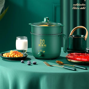 CA NẤU MÌ KIÊM LỒNG HẤP MÀU XANH 18CM