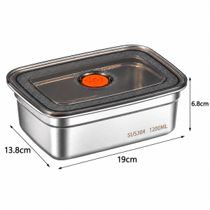 HỘP ĐỰNG THỰC PHẨM INOX 304 1200ML (T200)