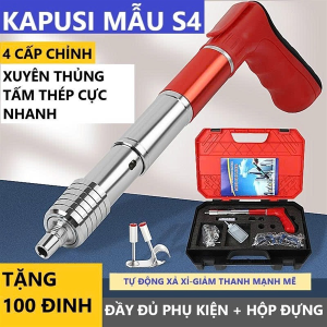 SÚNG BẮN ĐINH MÀU ĐỎ KÈM 100 ĐINH