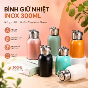 BÌNH GIỮ NHIỆT INOX 300ML (T60)