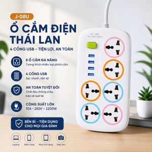 Ổ CẮM ĐIỆN THÁI LAN 4 CỔNG USB (T100)