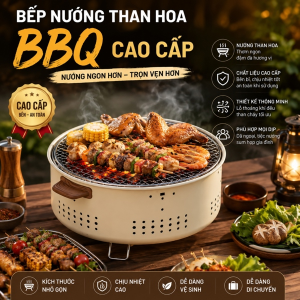 BẾP NƯỚNG THAN HOA BBQ CAO CẤP (T20)