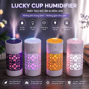 MÁY TẠO ĐỘ ẨM LUCKY CUP HUMIDIFIER CÓ ĐÈN LED