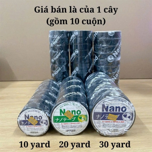 CUỘN BĂNG KEO ĐEN CÁCH ĐIỆN NHẬT BẢN 20YA (1 CÂY 10 CUỘN)