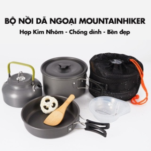 BỘ NỒI CHẢO CHỐNG DÍNH NẤU ĂN KHI ĐI DU LỊCH 8 MÓN