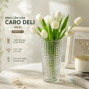 BÌNH CẮM HOA CARO DELI 18CM DSHP121-1