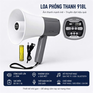 LOA PHÓNG THANH 918L 1 PIN BLUETOOTH, CỔNG USB (T40)
