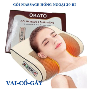 GỐI MASSAGE VAI GÁY CỘT SỐNG 20 BI OKATO