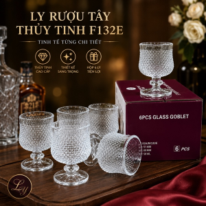 LY RƯỢU TÂY THUỶ TINH F132E