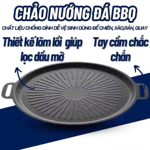 CHẢO NƯỚNG VÂN ĐÁ CHỐNG DÍNH HÀN QUỐC 34CM (T40)
