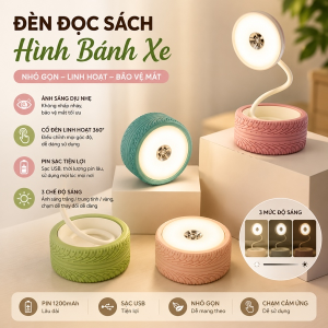 ĐÈN ĐỌC SÁCH HÌNH BÁNH XE