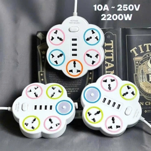 Ổ CẮM ĐIỆN HÌNH HOA 4 CỔNG USB THÁI LAN