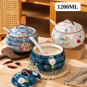 HỦ SỨ ĐỰNG MỠ PHONG CÁCH NHẬT 1200ML