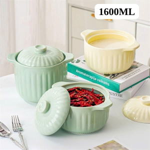 HỦ ĐỰNG DẦU MỠ SỌC TRƠN 1600ML