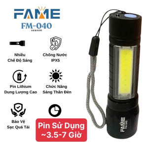 ĐÈN PIN CẦM TAY MINI SIÊU SÁNG FAME-040 (T240)