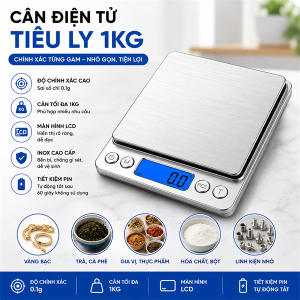 CÂN ĐIỆN TỬ TIỂU LY 1KG (T60)