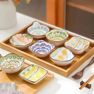 SET 6 BÁT SỨ ĐỰNG GIA VỊ HOẠ TIẾT NHẬT BẢN