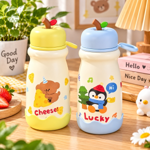 BÌNH GIỮ NHIỆT INOX NẮP HÌNH TRÁI TÁO (T50)