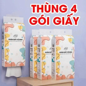 THÙNG 4 GÓI KHĂN GIẤY RÚT TOPGIA CAO CẤP