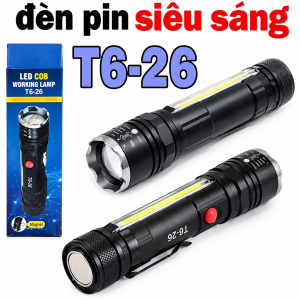ĐÈN PIN SIÊU SÁNG T6-26 (T120)