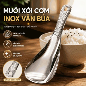 MUÔI XỚI CƠM INOX VÂN BÚA (T500)