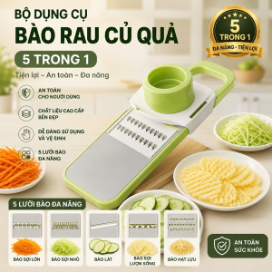 BỘ DỤNG CỤ BÀO RAU CỦ QUẢ 5 TRONG 1 (T60)