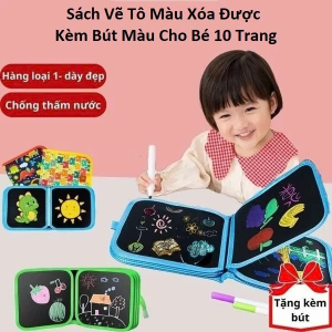 SÁCH VẼ TÔ MÀU XOÁ ĐƯỢC KÈM BÚT MÀU