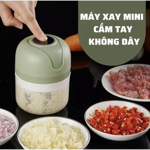 MÁY XAY TỎI SẠC ĐIỆN MÀU XANH