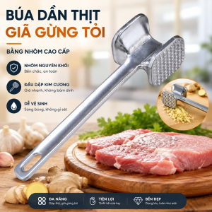 BÚA DẦN THỊT GIÃ GỪNG TỎI BẰNG NHÔM (T144)