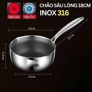 CHẢO SÂU LÒNG ĐÁY TỔ ONG CAO CẤP 18CM (T40)