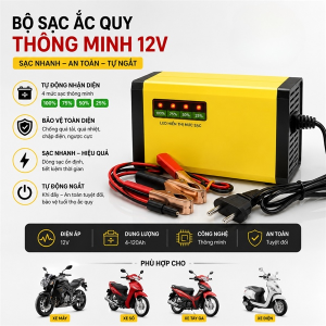 BỘ SẠC ẮC QUY THÔNG MINH 12V (T100)