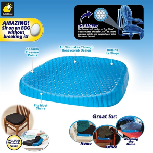 ĐỆM LÓT GHẾ NGỒI 3D SILICON 2 LỚP (T34)