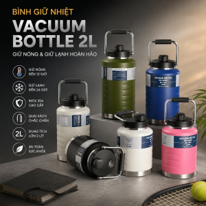 BÌNH GIỮ NHIỆT QUAI XÁCH 2L VACUUM BOTTLE (T25)