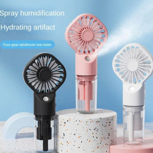 QUẠT MINI CẦM TAY PHUN SƯƠNG 4 CẤP GIÓ (T100)