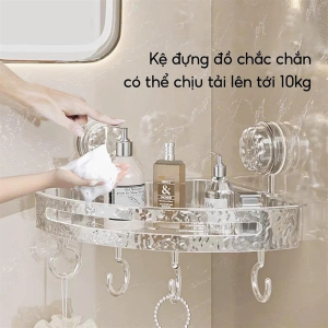 KỆ GÓC ĐỂ ĐỒ NHÀ TẮM HÌNH TAM GIÁC HÚT CHÂN KHÔNG