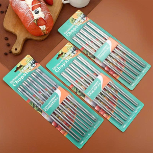 SET 5 ĐÔI ĐŨA INOX XOẮN SANG TRỌNG (T600)