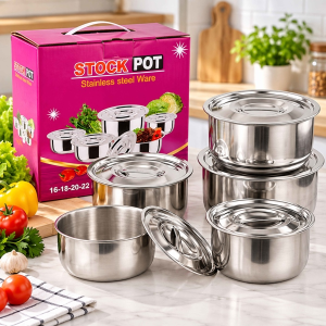 BỘ 5 NỒI INOX CÓ NẮP MY HOME (T30)