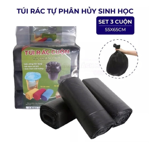 SET 3 TÚI RÁC CUỘN TỰ PHÂN HỦY (55X65CM)