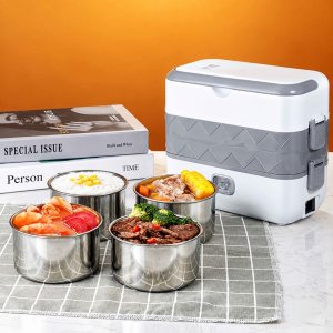 HỘP CƠM HÂM NÓNG 2 TẦNG 4 NGĂN LUNCHBOX (T30)