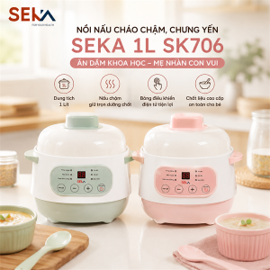 NỒI NẤU CHÁO CHẬM, CHƯNG YẾN SEKA 1L SK706 (T12)