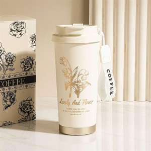 LY GIỮ NHIỆT COFFEE THỜI TRANG FLOWER CUP 500ML (T50)