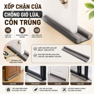 XỐP CHẶN CỬA CHỐNG GIÓ LÙA, CÔN TRÙNG (T200)