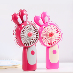 QUẠT CẦM TAY HÌNH THỎ, GẤU MÀU HỒNG
