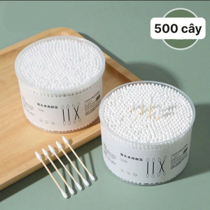 HỘP 500 TĂM BÔNG 2 ĐẦU KHÁNG KHUẨN TIỆN LỢI LOẠI RẺ (T120)