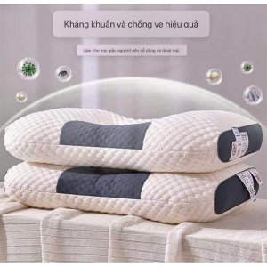 GỐI SPA 3D BA CHIỀU CONTON DỆT KIM