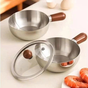 CHẢO MINI CÓ TAY CẦM CÁN GỖ 14CM (T200)