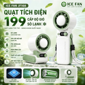QUẠT TÍCH ĐIỆN 199 CẤP ĐỘ GIÓ SÒ LẠNH ICE FAN JF168 A228 (T60)