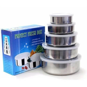 BỘ 5 THỐ INOX CÓ NẮP ĐẬY CAO CẤP (T60)