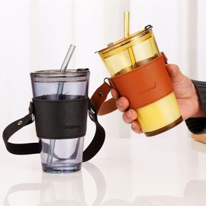 CỐC THUỶ TINH QUAI XÁCH DÂY DA