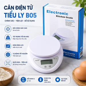 CÂN ĐIỆN TỬ TIỂU LY B05 5KG (T60)
